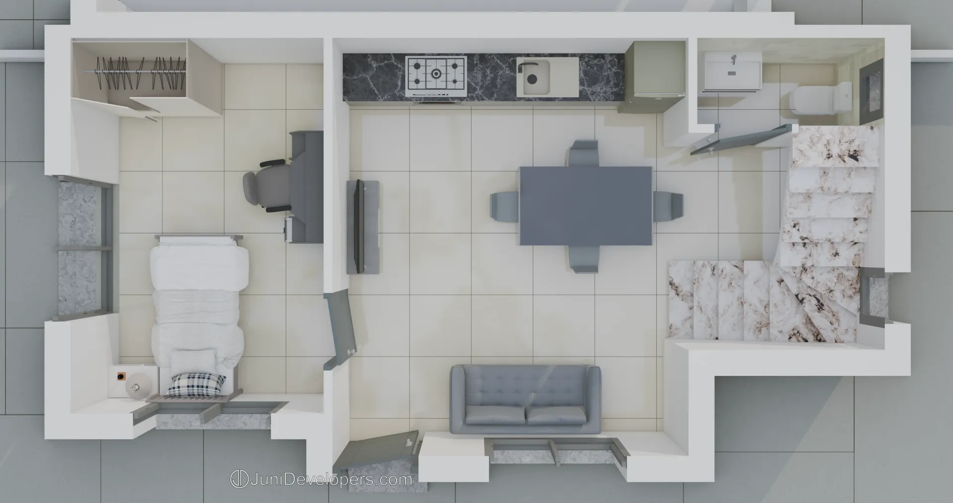 Maisonette No. 1, ground floor plan