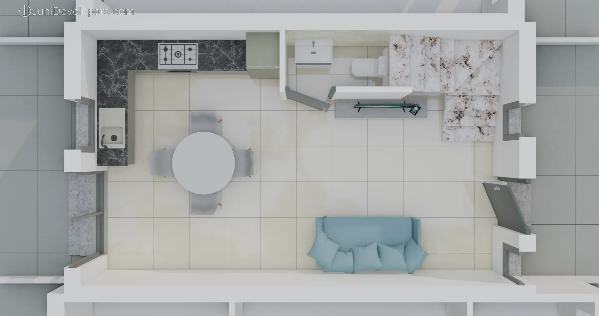 Maisonette No. 2, ground floor plan
