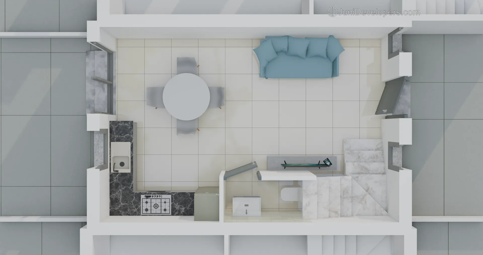 Maisonette No. 4, ground floor plan