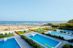Beachfront villa in Ayia Napa near convenience stores with large swimming pool