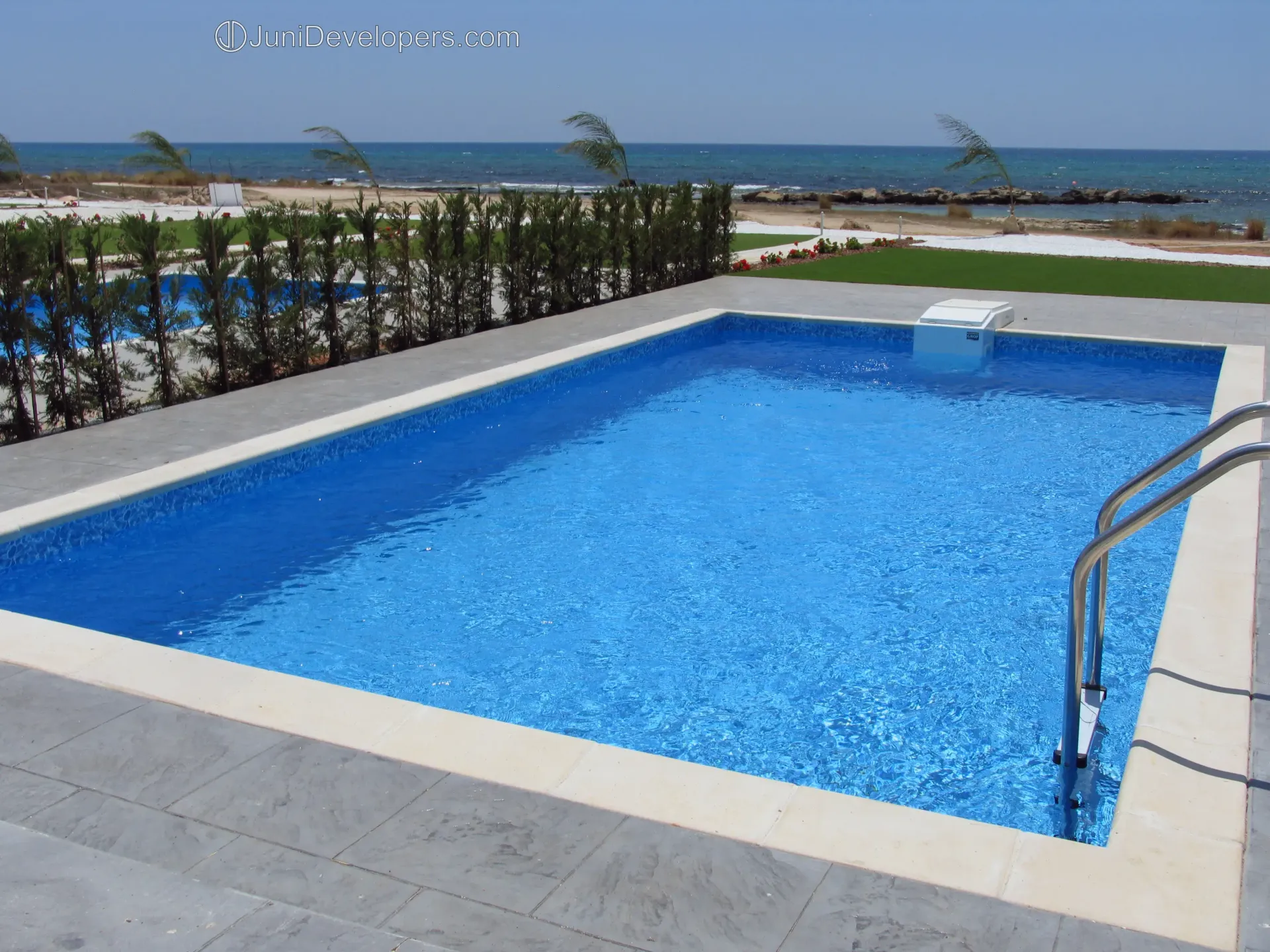 Beachfront villa in Ayia Napa next to the sea with large swimming pool