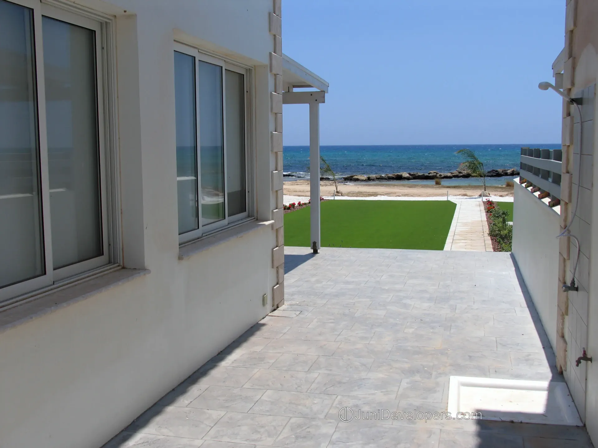 Seafront villa in Ayia Napa quiet residential area with large swimming pool