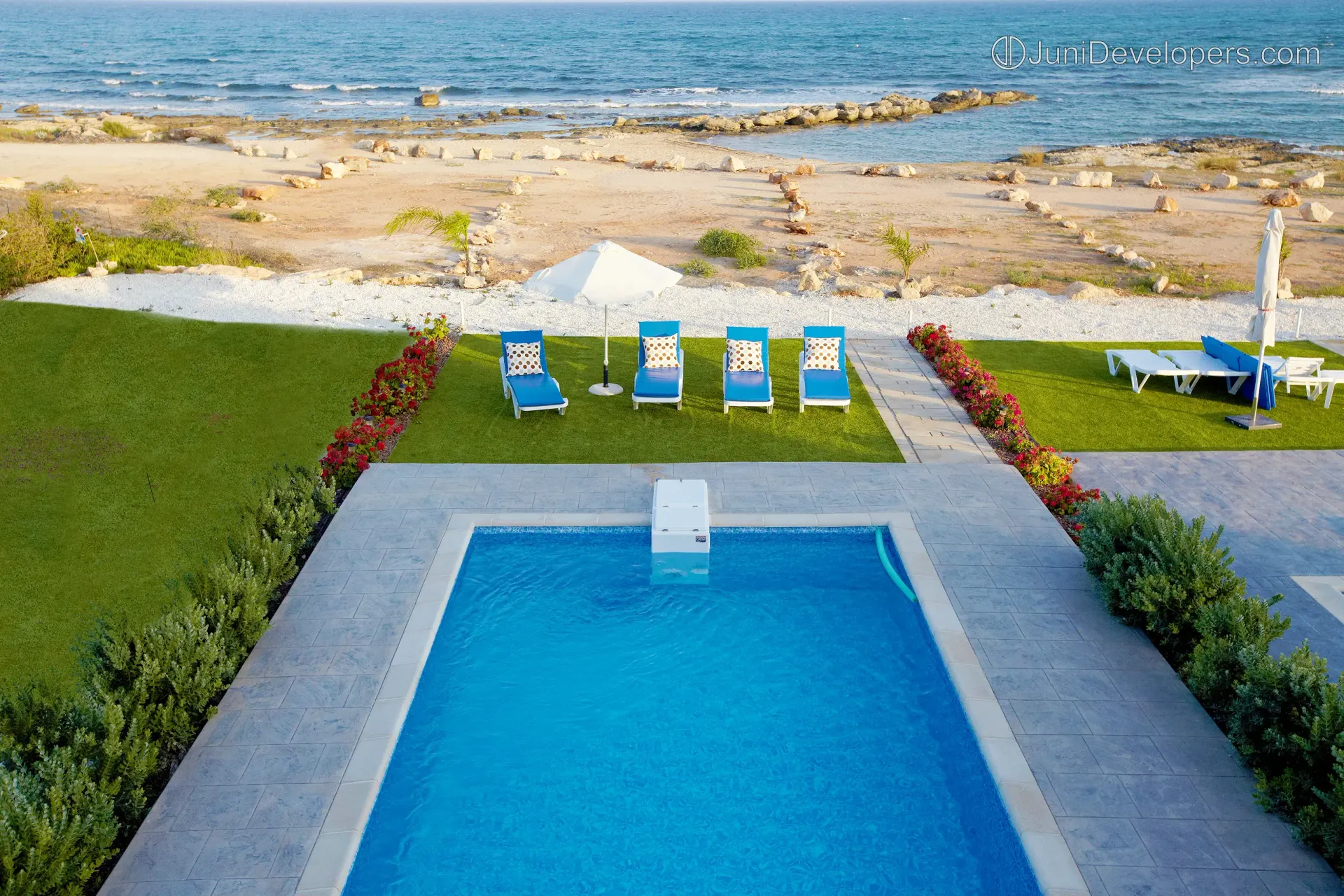 Seafront villa in Ayia Napa near restaurants with title deeds