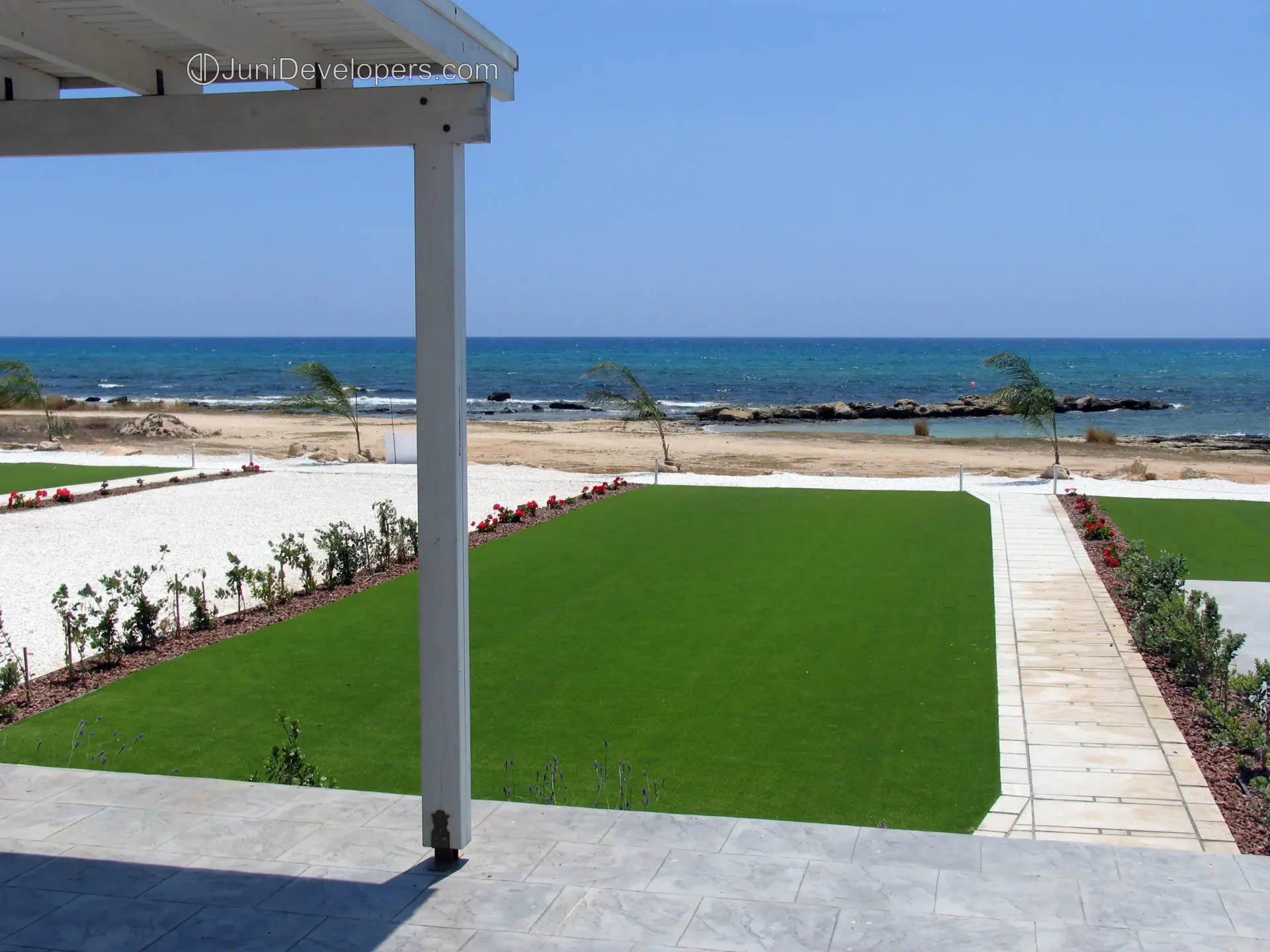 Seafront villa in Ayia Napa hotel area with large swimming pool