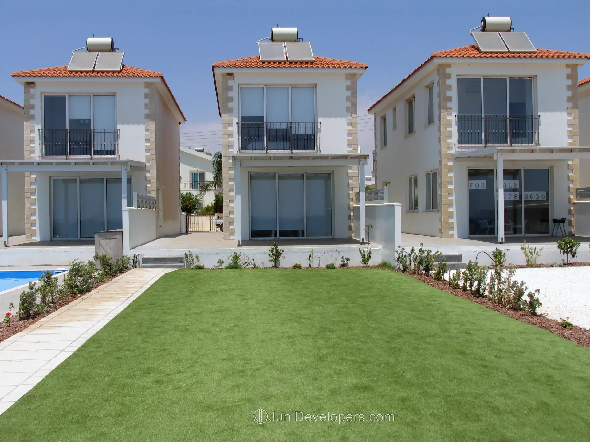 Beachfront villa in Ayia Napa hotel area with garden