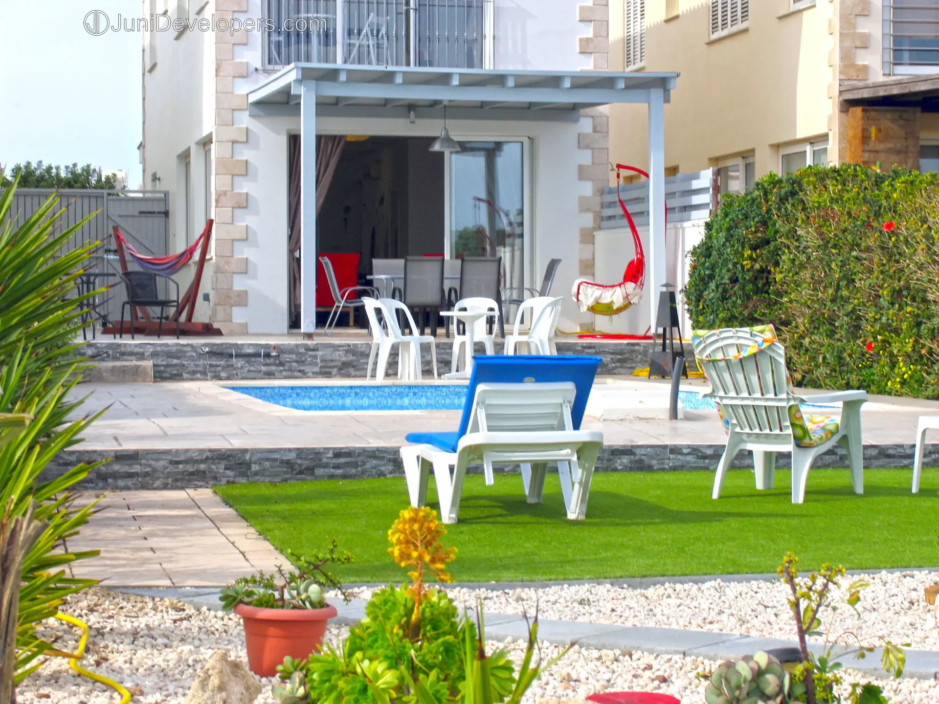 Beachfront villa in Ayia Napa quiet residential area with title deeds