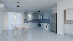 Maisonette No. 2, kitchen, access to the veranda