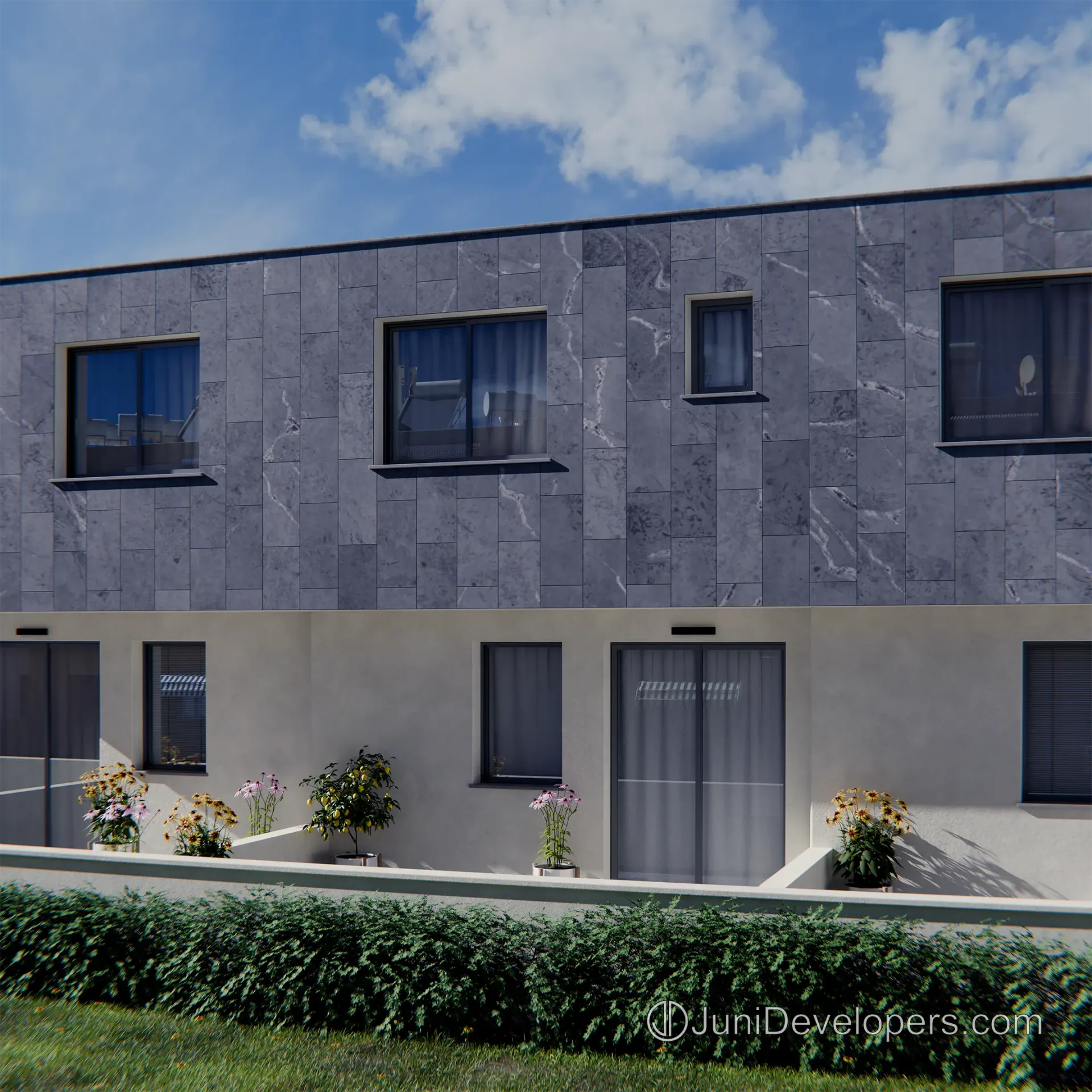 Maisonette No. 3, exterior view, veranda