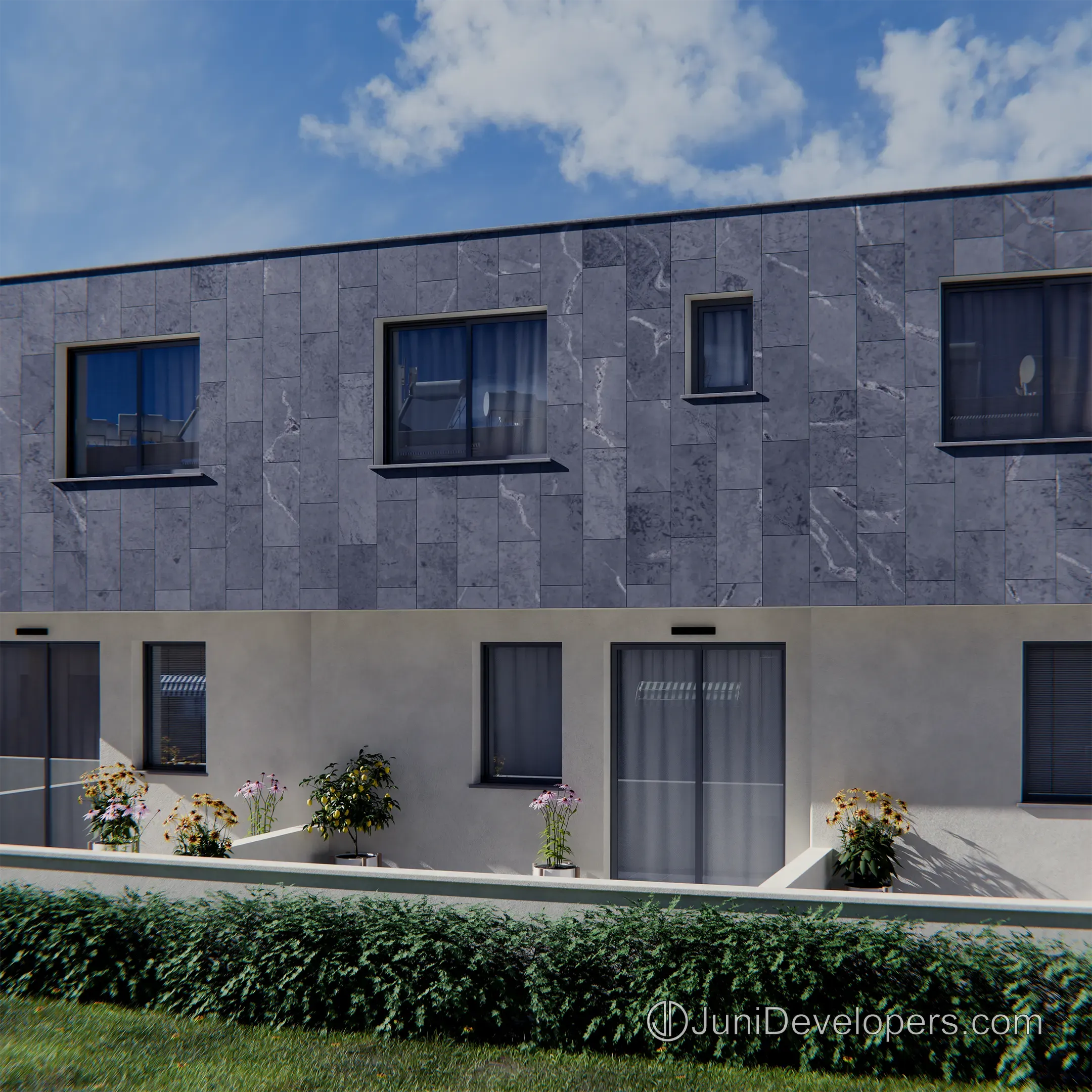 Maisonette No. 3, exterior view, veranda