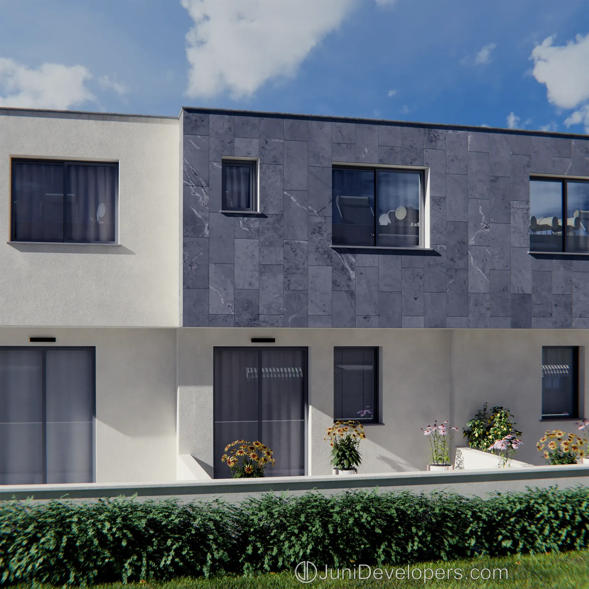 Maisonette No. 4, garden flat, veranda