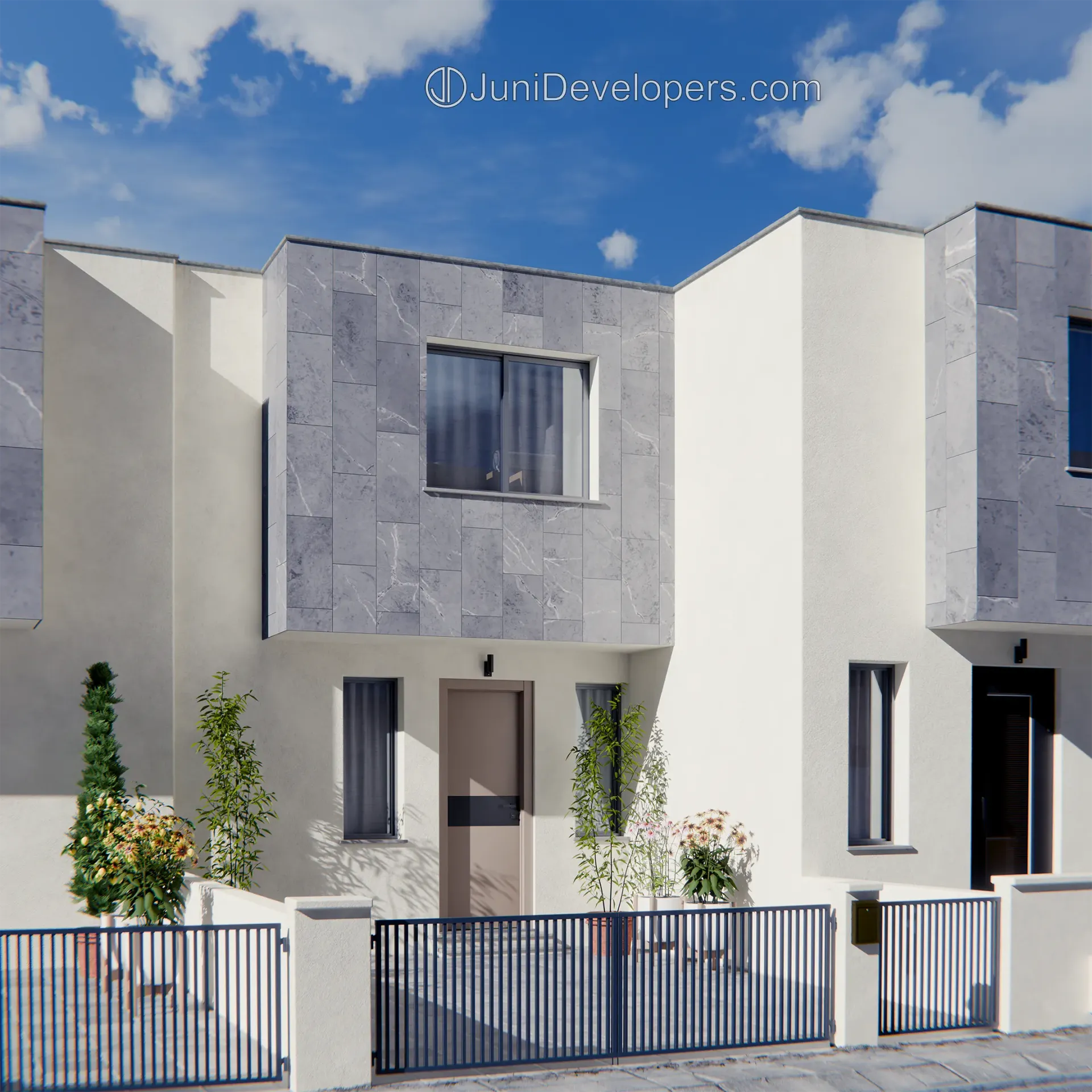 Maisonette No. 4, exterior view, parking space