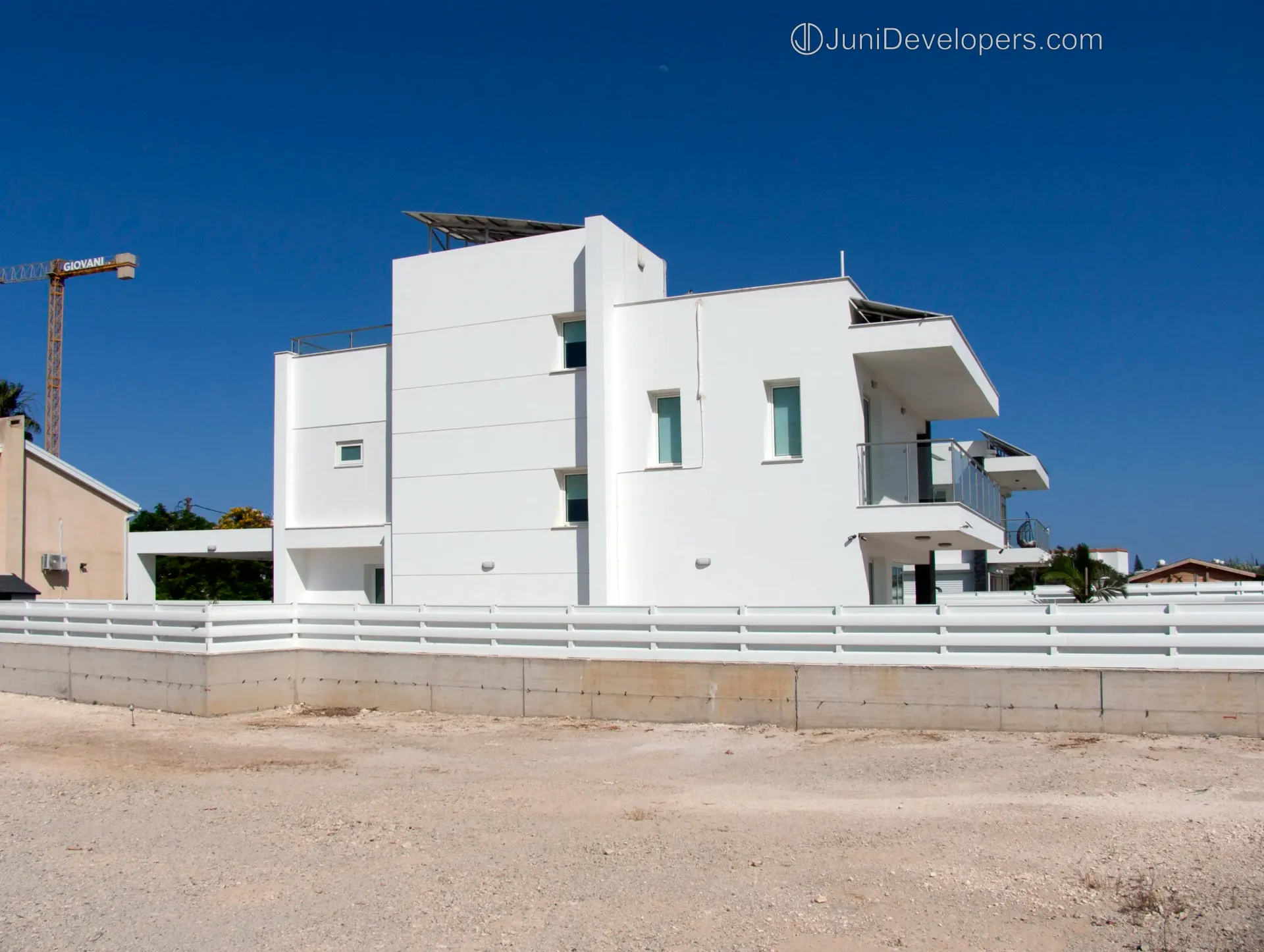 Sophisticated luxury villa in Pernera seafront with large swimming pool and modern basement