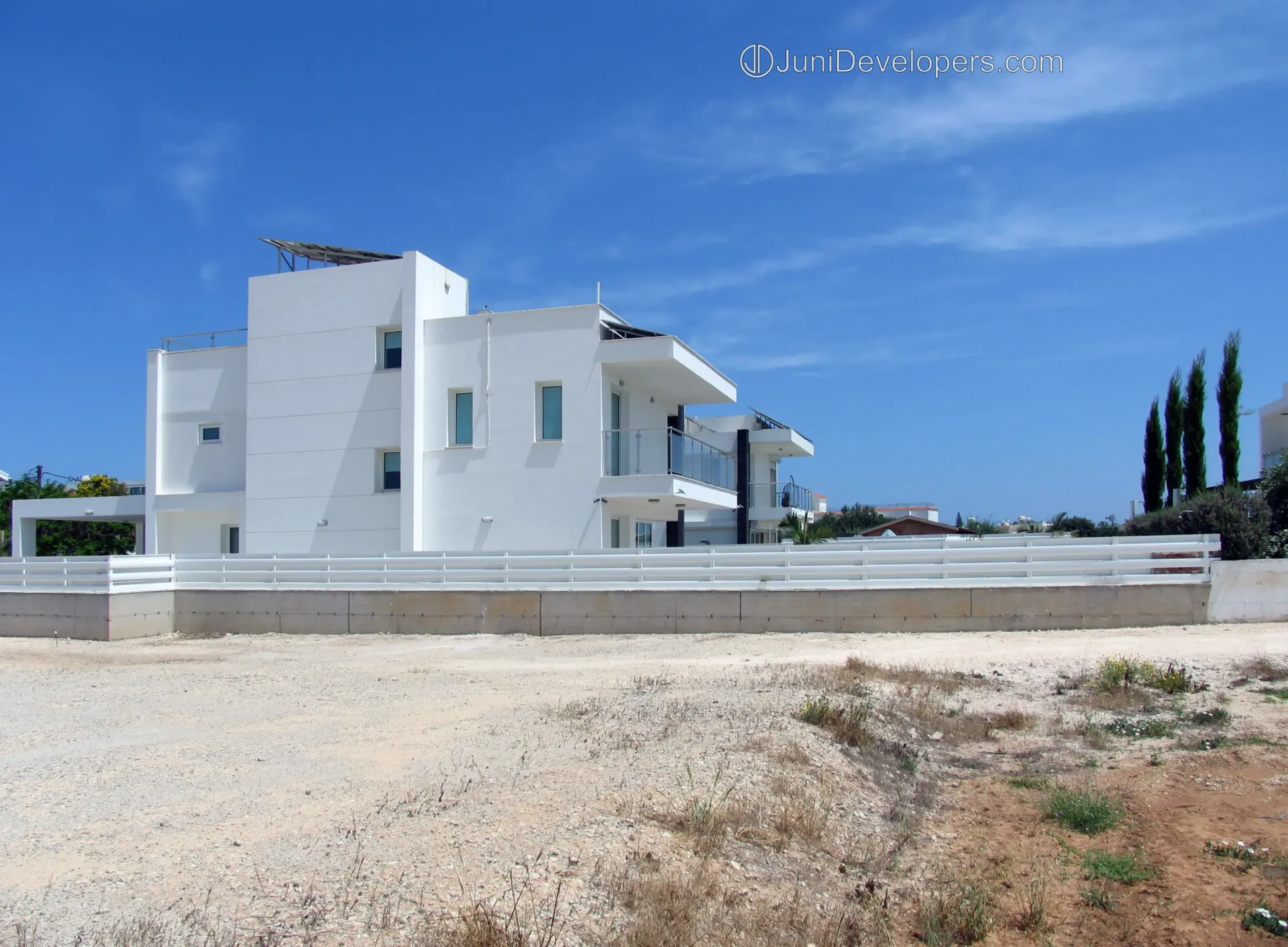 Premium luxury villa in Pernera beachfront with expansive balconies and title deeds